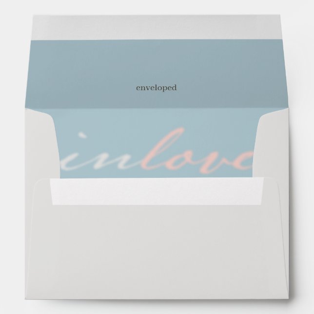 Enveloppe dans l'enveloppe de la Faire-part de mariage d'amo (Dos (Bas))