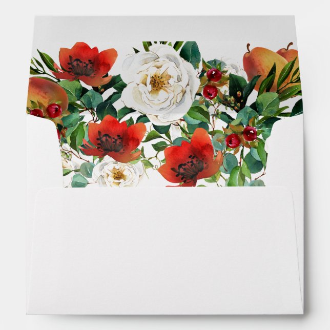 Enveloppe d'aquarelle automne (Dos (Bas))