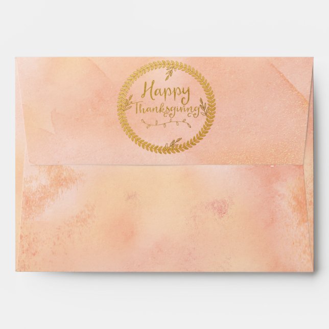 Enveloppe d'aquarelle de l'invitation de la fête d (Dos (Haut rabat))