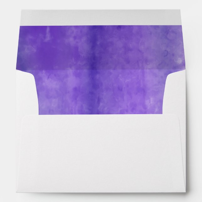 Enveloppe d'aquarelle violette (Dos (Bas))