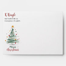 Enveloppe d'arbre de Noël minimaliste moderne