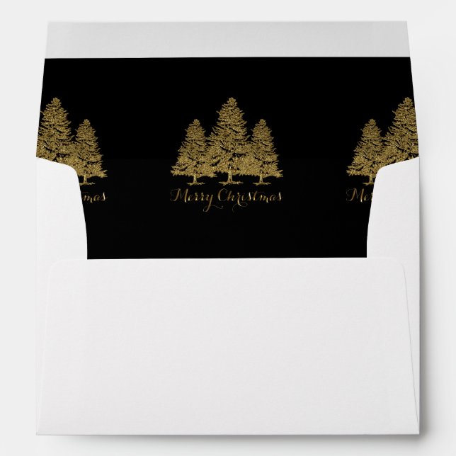 Enveloppe d'arbres de Noël d'or (Dos (Bas))