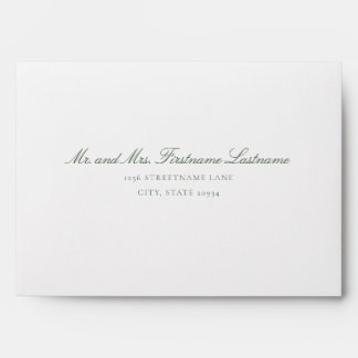 Enveloppe Dark Green "A" Monogram Wedding Envelope