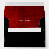Dark Moody Rouge noir avec rayures Mariage