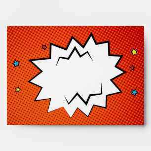 Enveloppe d'art pop rouge