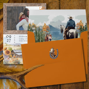 Enveloppe d'automne de ranch occidental avec doubl