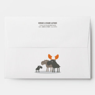 Enveloppe de Baby shower Couples d'orignal mou