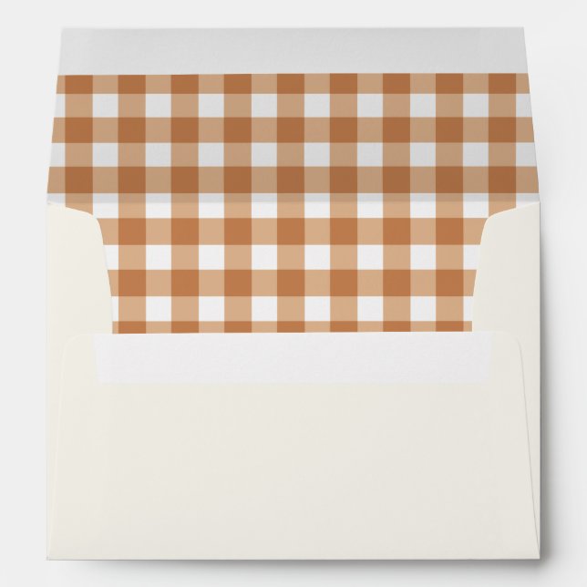Enveloppe de Baby shower d'automne Little Citrouil (Dos (Bas))
