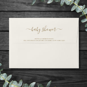 Enveloppe de Baby shower de crème ivoire solide 5x