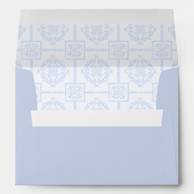 Enveloppe de Baby shower de Dumpling bleu mignon | (Dos (Bas))