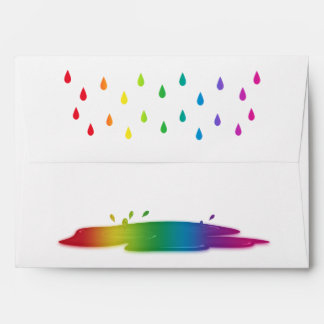Enveloppe de Baby shower de tableau noir Rainbow