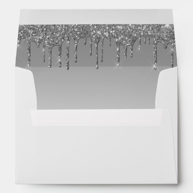 Enveloppe de Baby shower des Parties scintillant e (Dos (Bas))