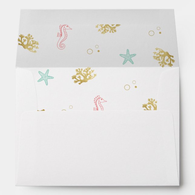Enveloppe de bachelorette Dernière Splash Mermaid (Dos (Bas))