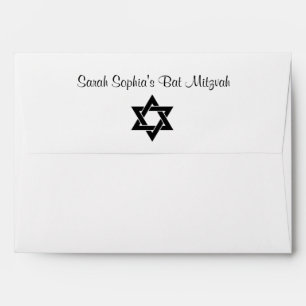 Enveloppe de bat mitzvah, aquarelle, enveloppes,