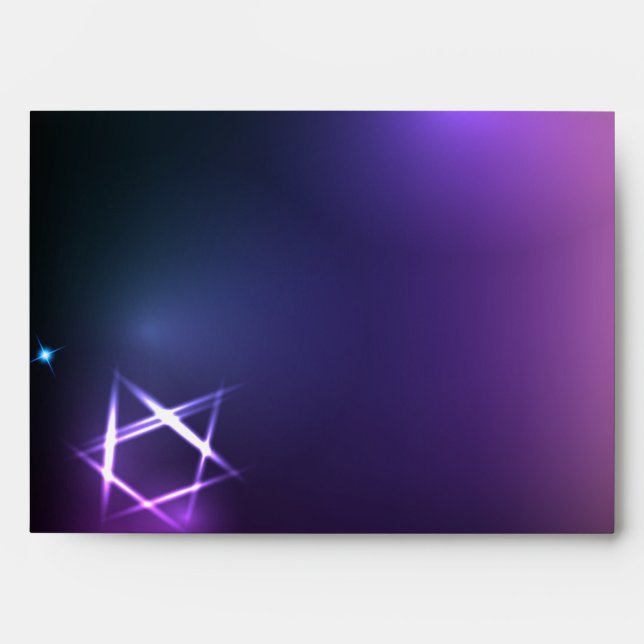 Enveloppe de bat mitzvah de guide d'ÉTOILE et (Devant)