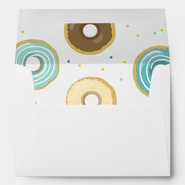 Enveloppe de beignets Doughnut Sweet Blue Boy (Dos (Bas))