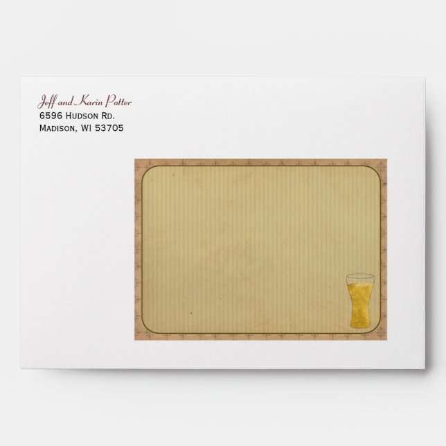 Enveloppe de bière pour invitation (Devant)