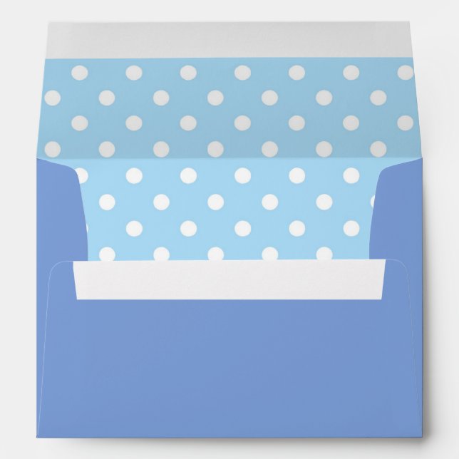 Enveloppe de bleu royal avec la copie de point de (Dos (Bas))