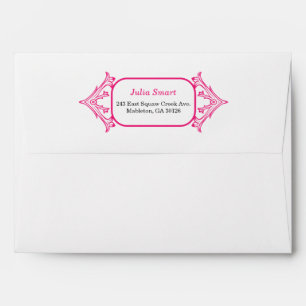 Enveloppe de cadre à motif rose