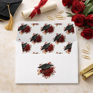 Enveloppe de capuchon de remise de diplôme florale