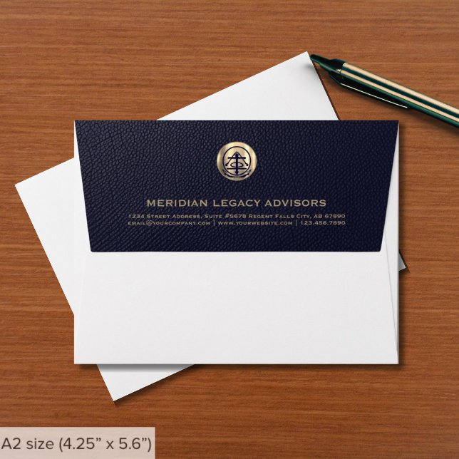 Enveloppe de carte A2 avec logo et adresse de reto (Créateur téléchargé)