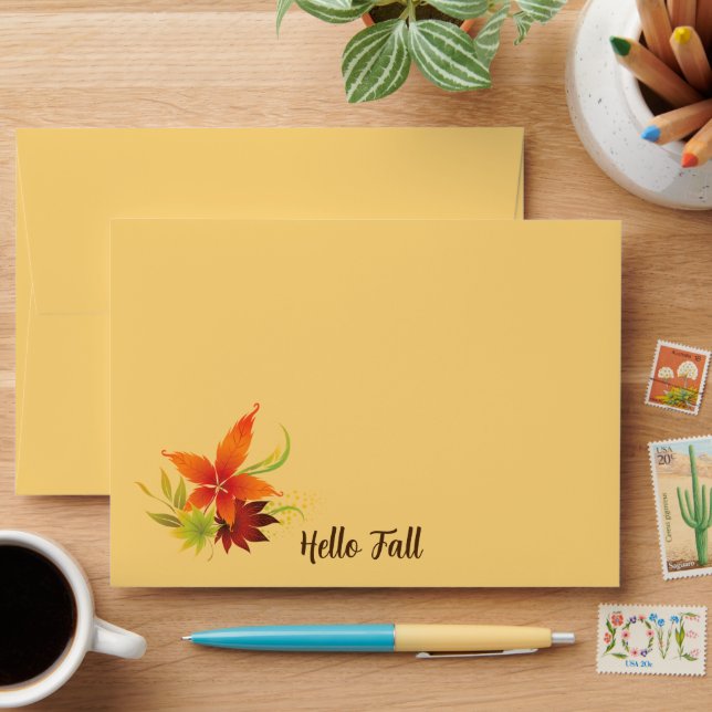 Enveloppe de carte d'automne (Desk)