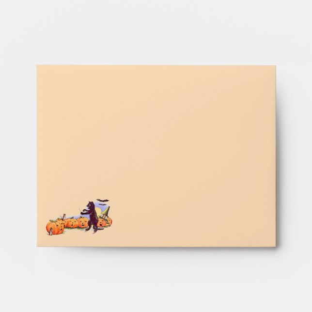 Enveloppe de carte de note d'Halloween (Devant)