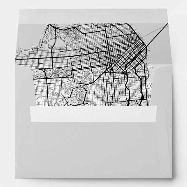 Enveloppe de carte de San Francisco (Dos (Bas))