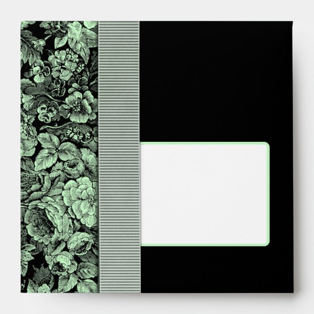 Enveloppe de carte de voeux Carré Dark Garden (Devant)