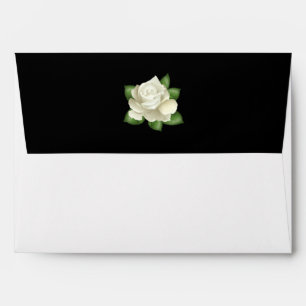 Enveloppe de carte de voeux Rose blanche