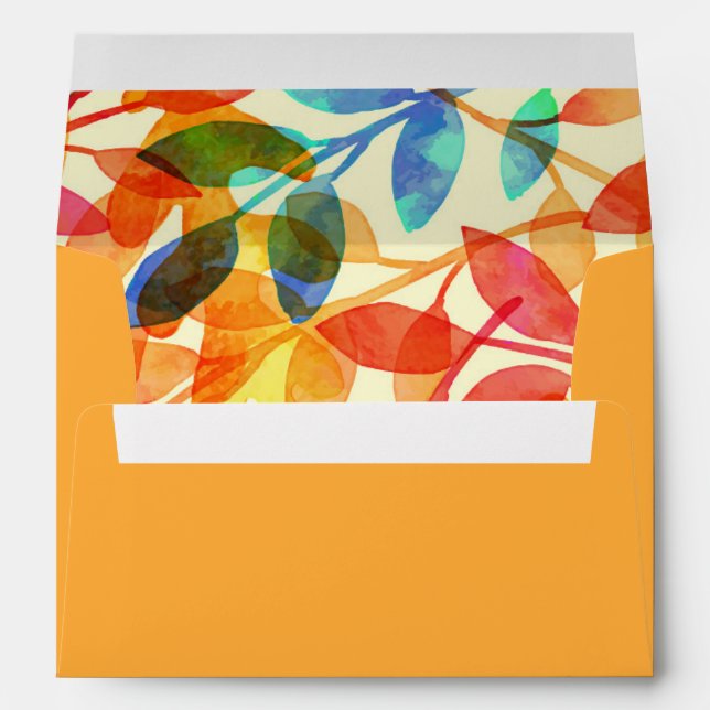Enveloppe de carte Feuilles Automne (Dos (Bas))
