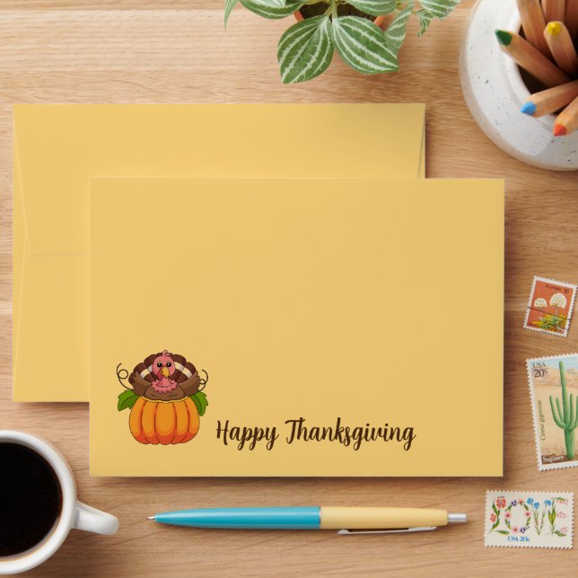 Enveloppe de carte Thanksgiving (Desk)