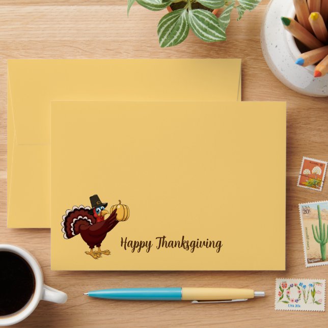 Enveloppe de carte Thanksgiving (Desk)
