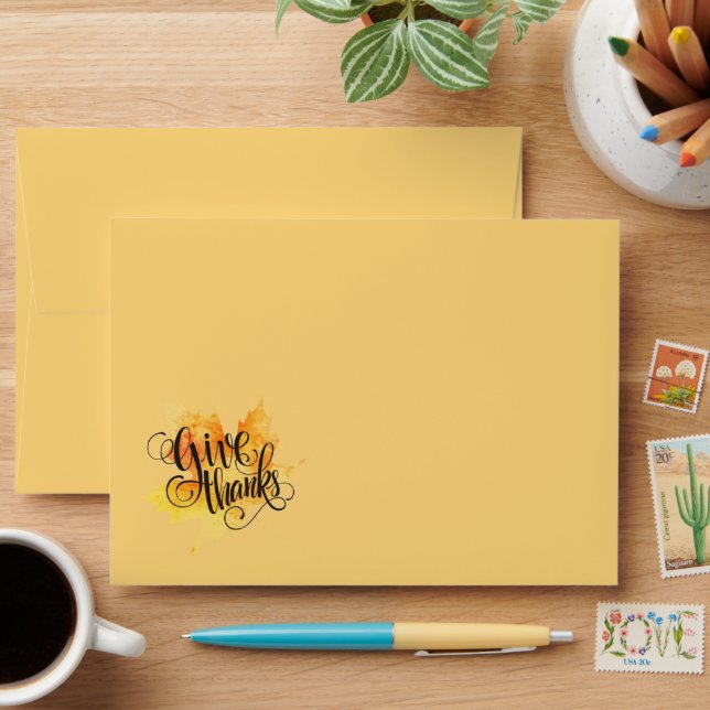 Enveloppe de carte Thanksgiving (Desk)