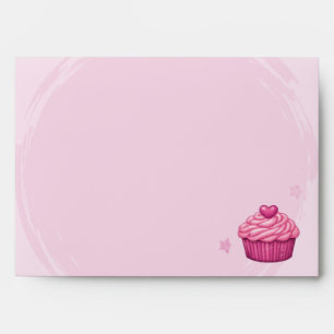 Enveloppe de célébration de Cupcake rose