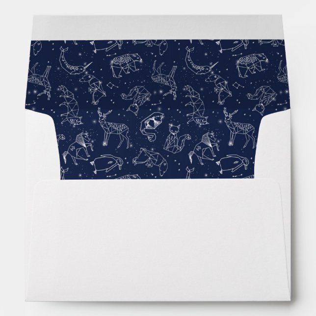 Enveloppe de constellations animales préadressées (Dos (Bas))