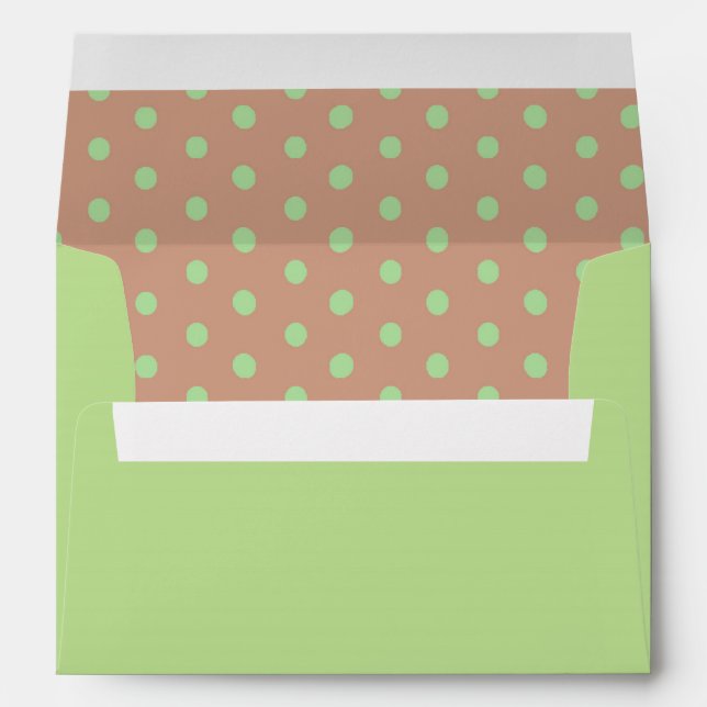 Enveloppe de coordination verte Polka Dot (Dos (Bas))