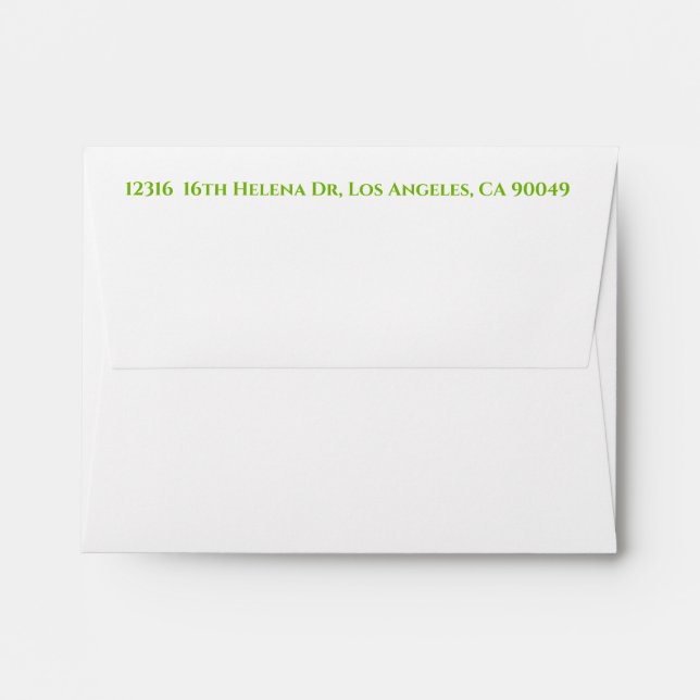 Enveloppe de correspondance PARROT VERT initial su (Dos (Haut rabat))