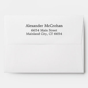 Enveloppe de courrier blanche avec adresse de reto