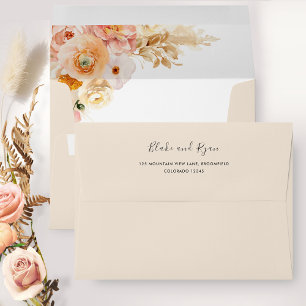 Enveloppe de crème Champagne à l'élégante Pêche Fl
