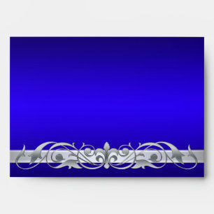 Enveloppe de défilement d'argent bleu grand-duché