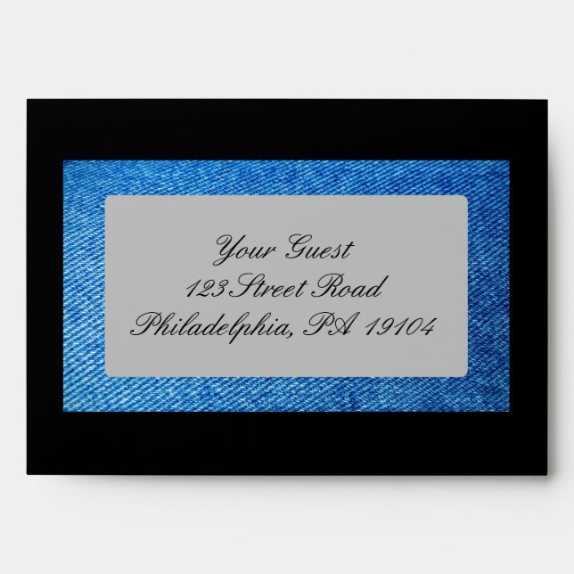 Enveloppe de denim et de diamants (Devant)