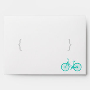 Enveloppe de expédition bleue de bicyclette et de