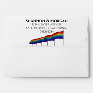 Enveloppe de Faire-part de mariage arc-en-ciel gay
