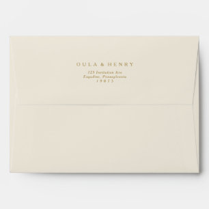 Enveloppe de Faire-part de mariage de crème
