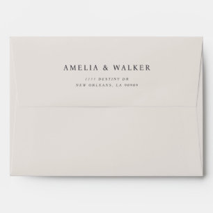 Enveloppe de Faire-part de mariage de crème classi
