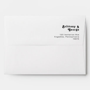 Enveloppe de Faire-part de mariage de lettres rétr