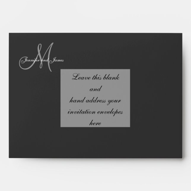 Enveloppe de Faire-part de mariage de monogramme n (Devant)