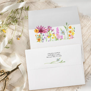 Enveloppe de Faire-part de mariage de prairie fleu