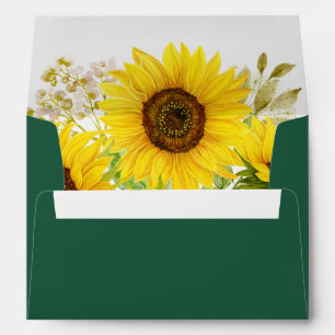Enveloppe de Faire-part de mariage de tournesol du